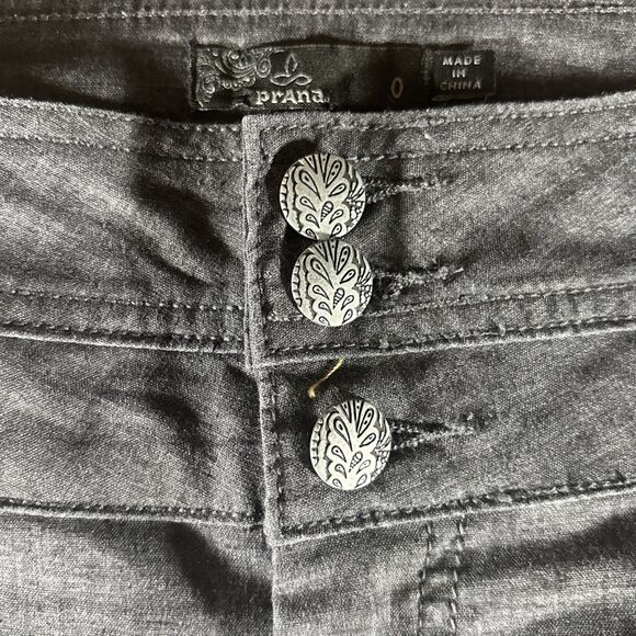 prAna Pants  Gray Lizbeth Hemp Baggy Boho Indy Hippy Outdoor Hiking Gorp Size 0 - Picture 5 of 13